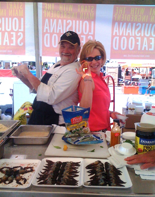 Chef Emile and Liz Sherman foolin around!