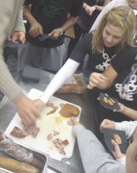 Tasting Tasso, Andouille and Smoked Alligator Sausages