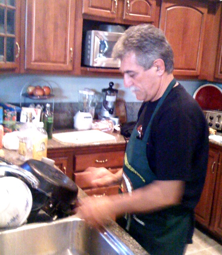 Chef Ricky washing Dishes!