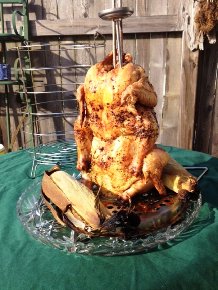Oil-Less Fried Chickens with Whole Roasted Corn