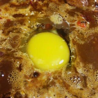 Poached Egg in Crawfish Boil Etouffee